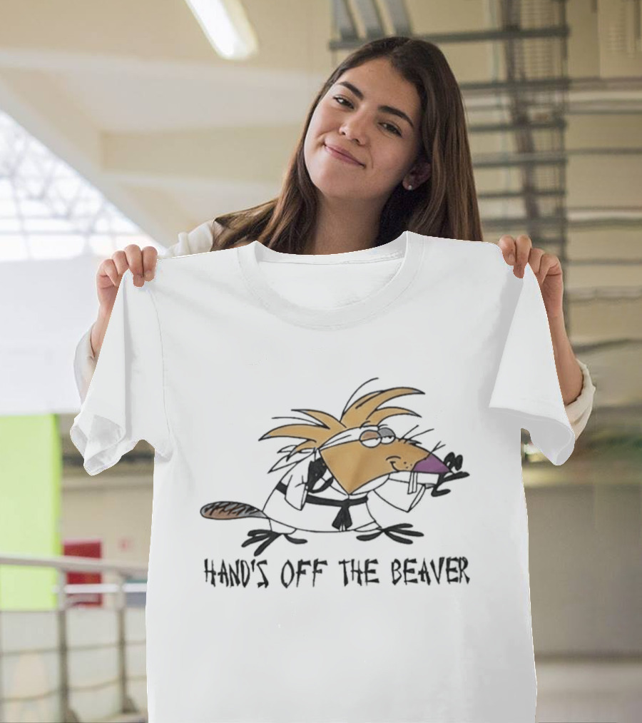 Hand's Off The Beaver The Angry Beavers Cartoon T-Shirt