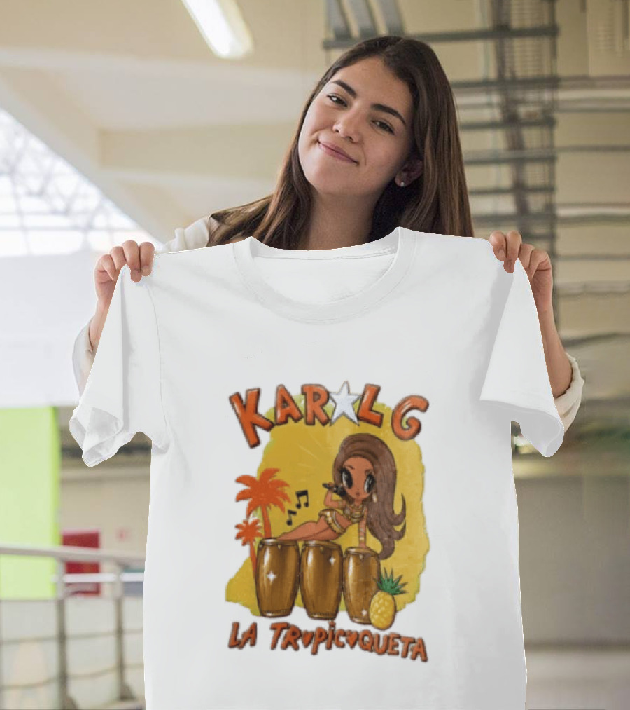 Karol G La Tropicuqueta Tropical Drummer Vibrant Island Vibes T-Shirt