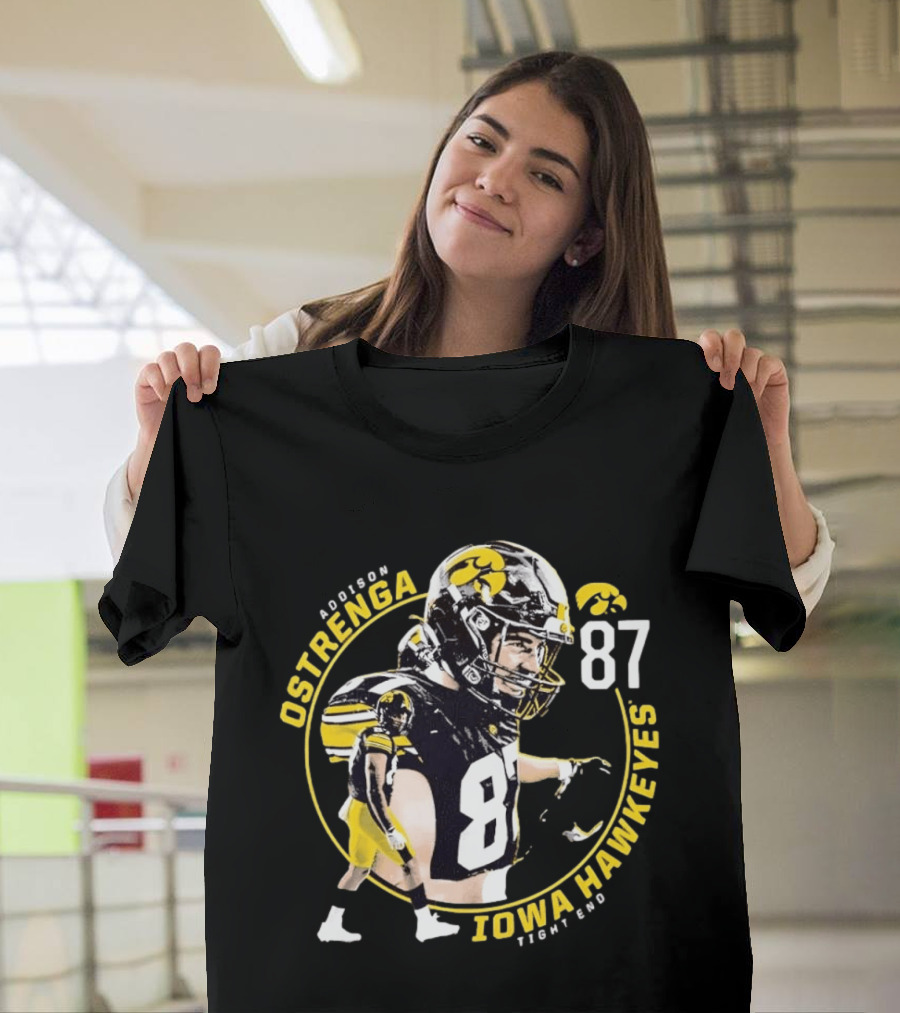 Ostrenga 87 Iowa Hawkeyes Tight End T-Shirt