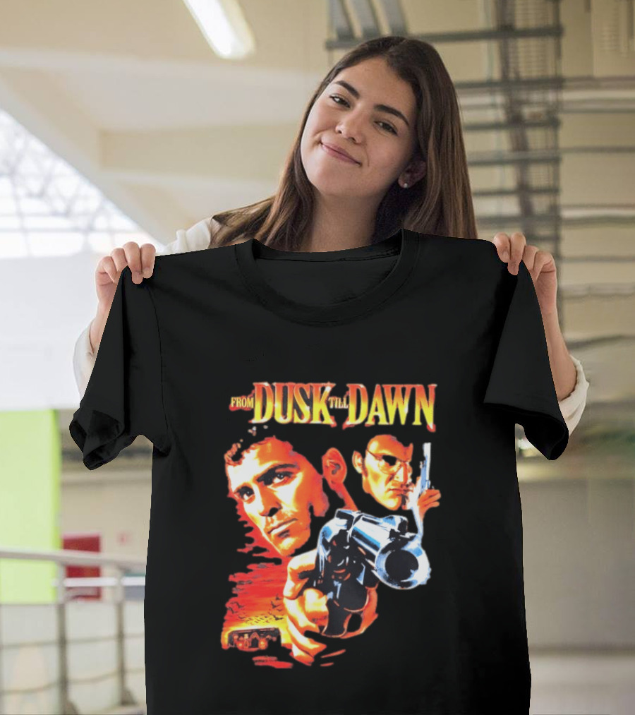From Dusk Till Dawn Movie Artwork With Two Armed Characters T-Shirt
