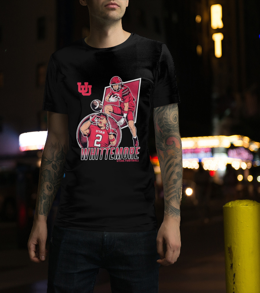 Utah Utes Football Whittemore No 2 Player Collage T-Shirt
