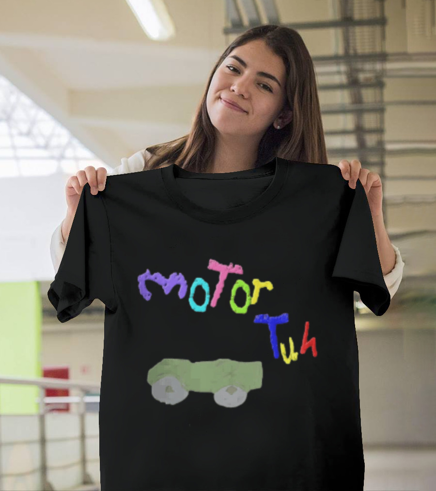 Motor Tuh Colorful Green Truck Drawing T-Shirt