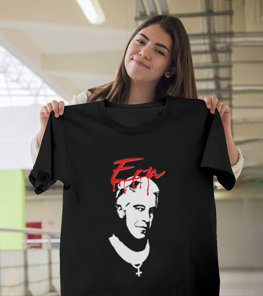 Epstein Priest With Dripping Red T-Shirt