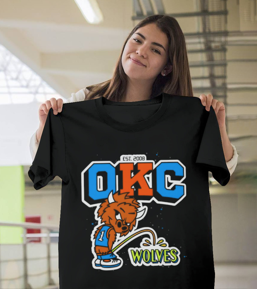 OKC Bison 2008 No 1 Jersey Vs Wolves T-Shirt