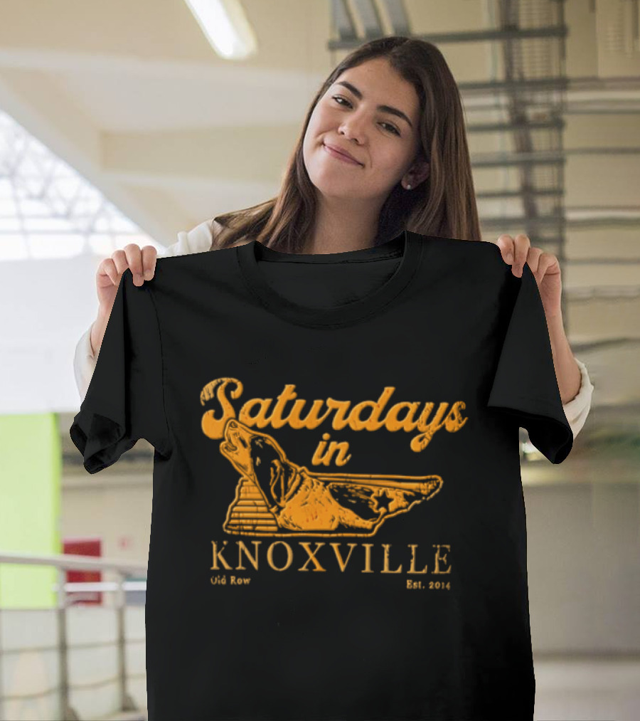 Saturdays In Knoxville Old Row 2014 Howling Dog Tennessee State T-Shirt