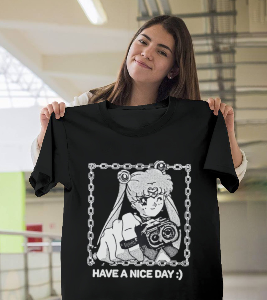 Sailor Moon Have A Nice Day Chain Frame Camera T-Shirt