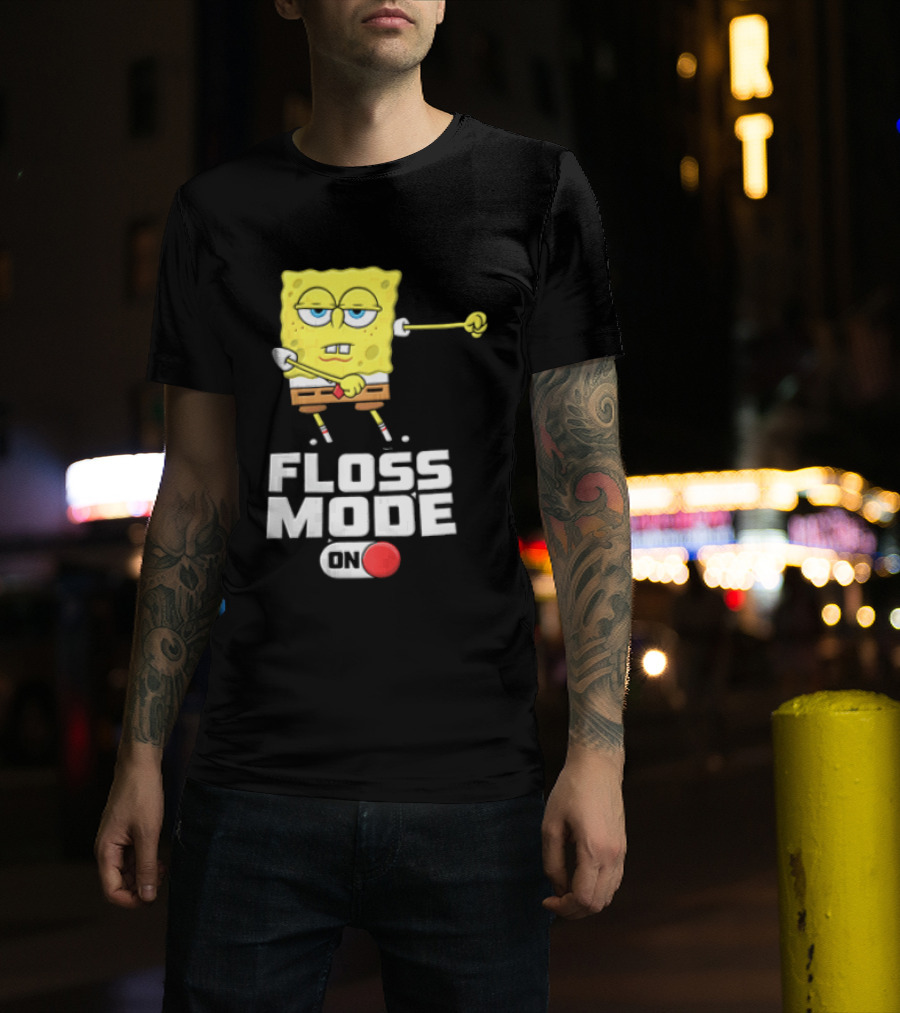 Squarepants Floss Mode On With Dabbing T-Shirt