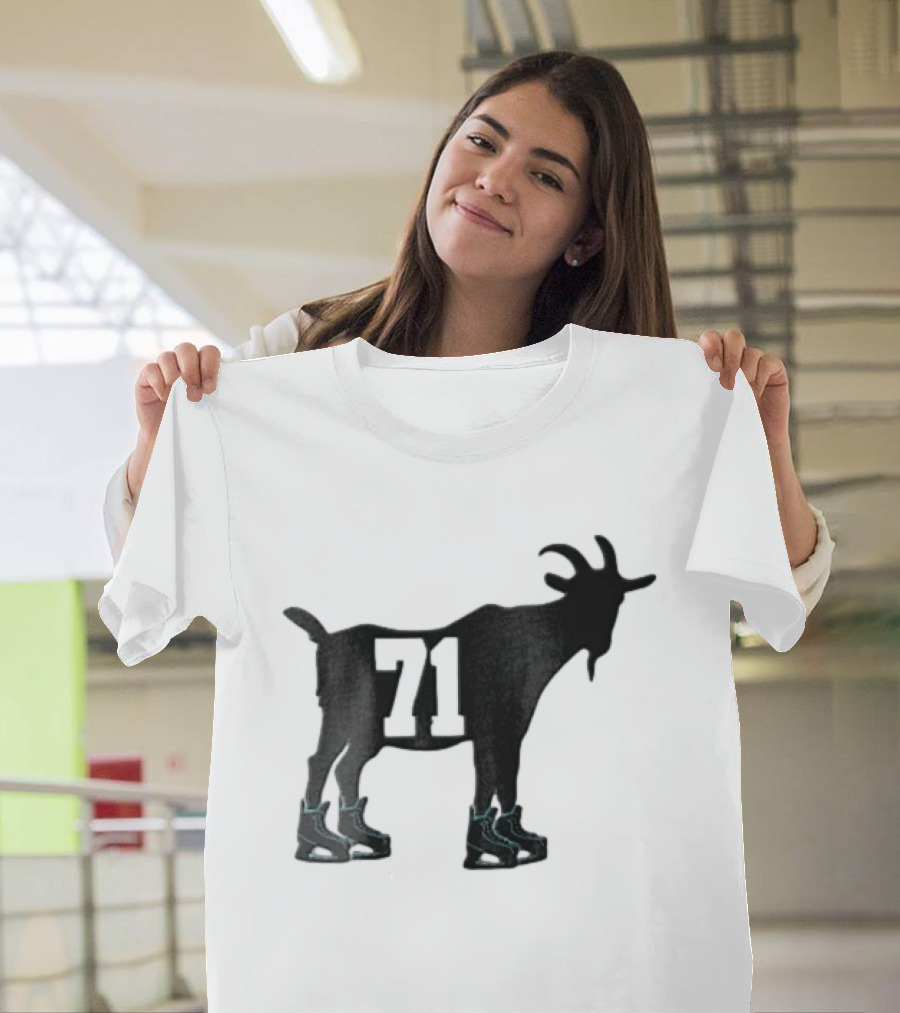 Boston Bruins 71 Goat Ice Skates Attilio Biasca Black T-Shirt