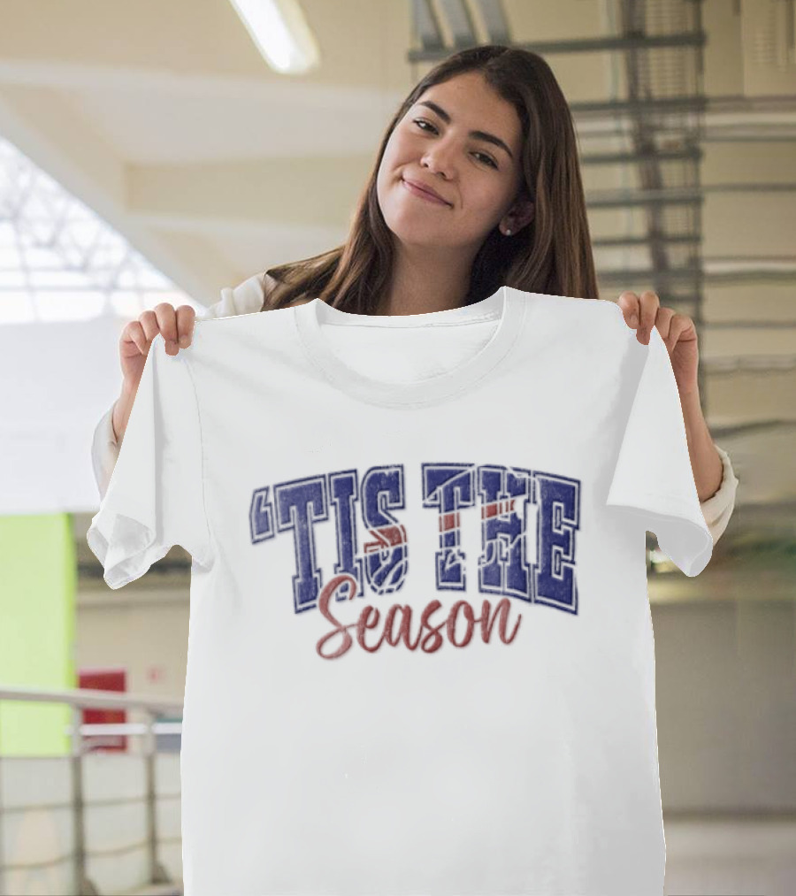 Buffalo Bills Tis The Season Distressed Lettering T-Shirt