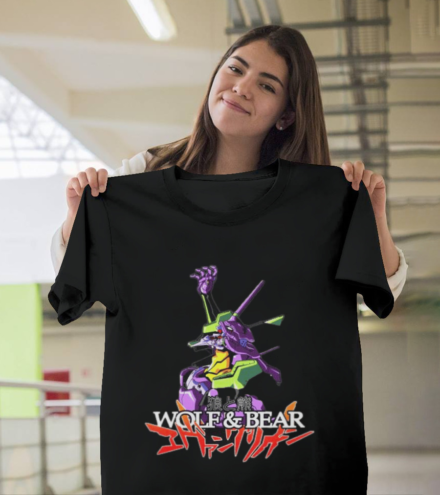 Wolf & Bear Store Shop Nge Tour Evangelion Mecha Anime T-Shirt
