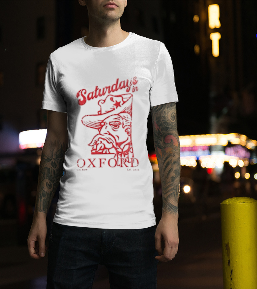 Saturdays In Oxford 2014 Colonel Reb Cowboy Hat Old Row T-Shirt
