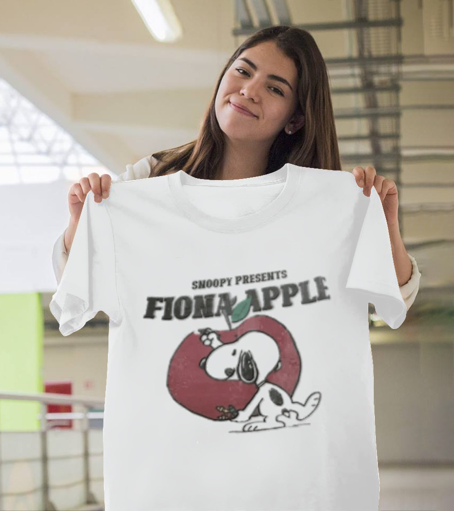 Snoopy Presents Fiona Apple Peanuts Red Cartoon Drawing T-Shirt