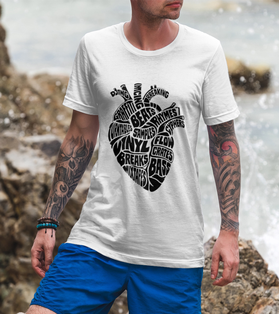 Heartbeat Of Hip Hop Culture Anatomy T-Shirt