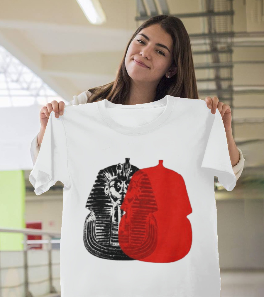 Pyramids Half Marathon Store The Tut Edit Egyptian Pharaoh Mask T-Shirt