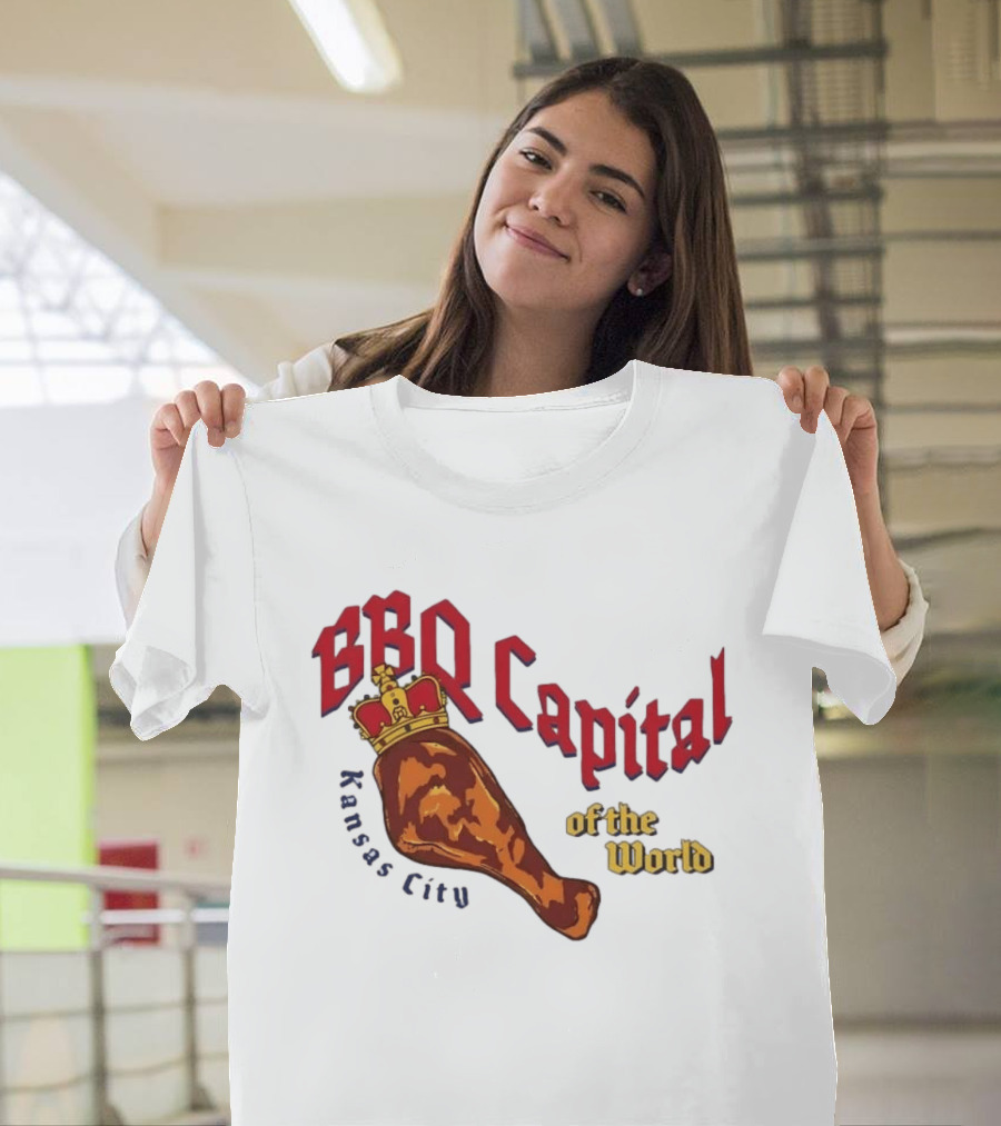 Kansas City BBQ Capital Of The World Crowned Barbecue Leg T-Shirt