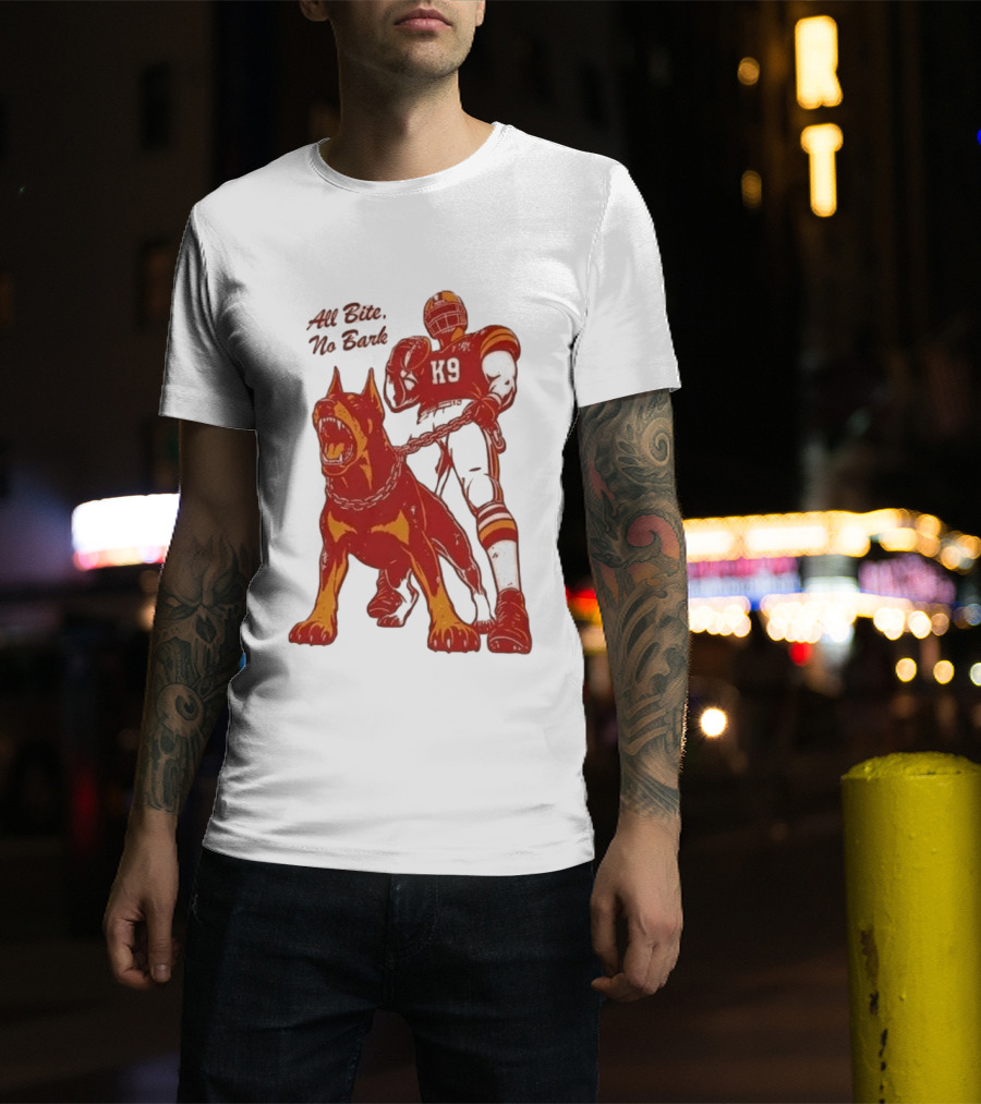 Kenneth Walker III K9 All Bite No Bark Football Player And Dog T-Shirt