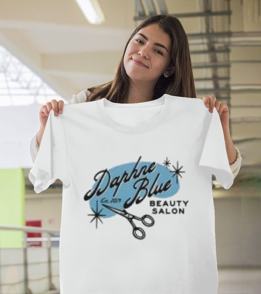Daphne Blue Beauty Salon Est. 1983 Scissors Stars T-Shirt