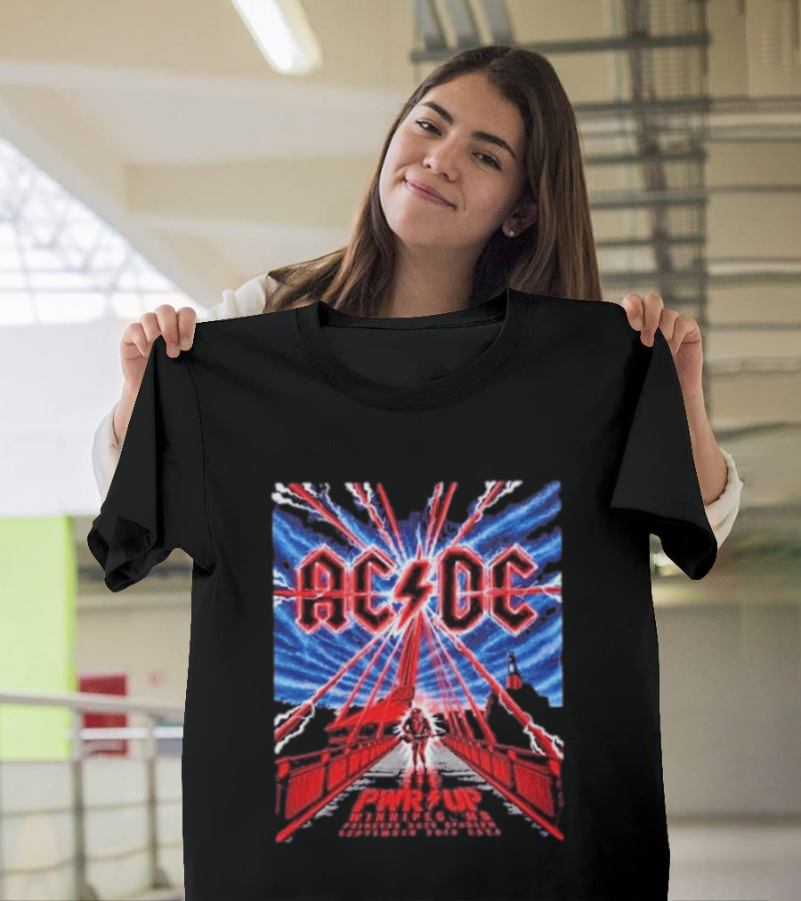 ACDC PWR UP Tour September 20 2026 Princess Auto Stadium Winnipeg MB Event T-Shirt