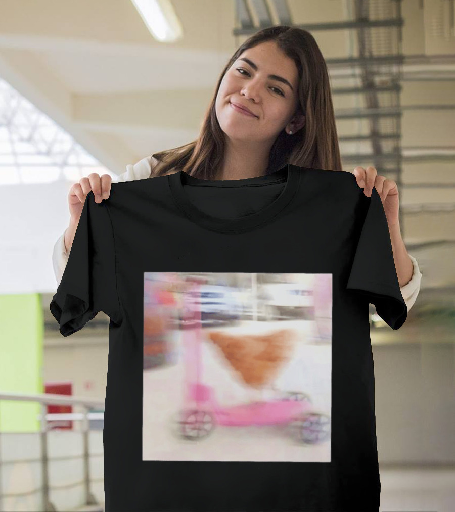 Chicken Riding Pink Scooter T-Shirt