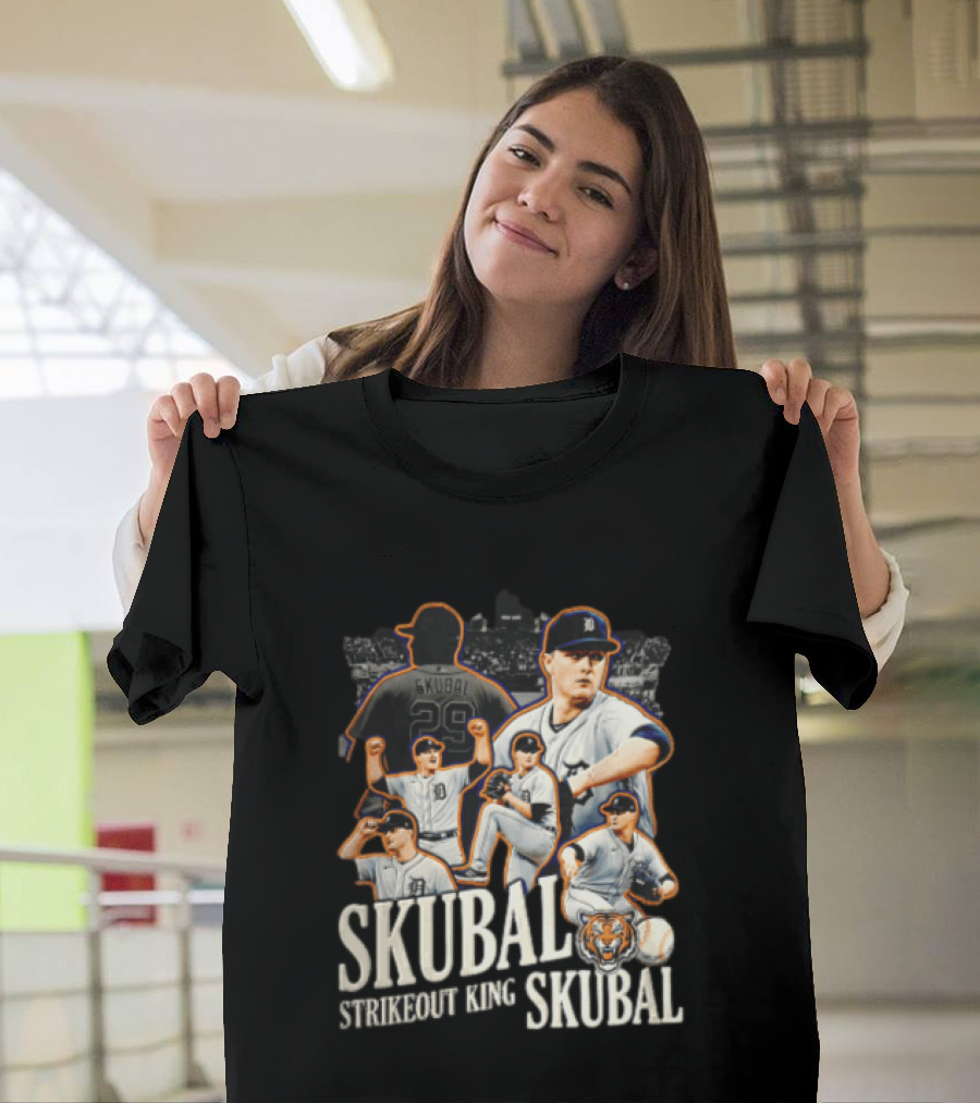 Detroit Tigers Skubal Strikeout King Baseball Pitcher Tiger T-Shirt