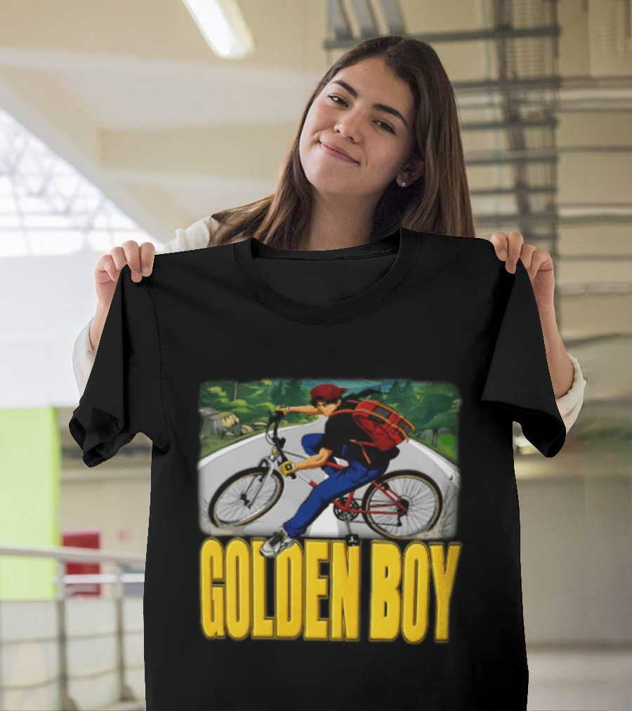 Golden Boy Kintaro Oe 1995 2025 Anime Boy Riding Bicycle Backpack T-Shirt