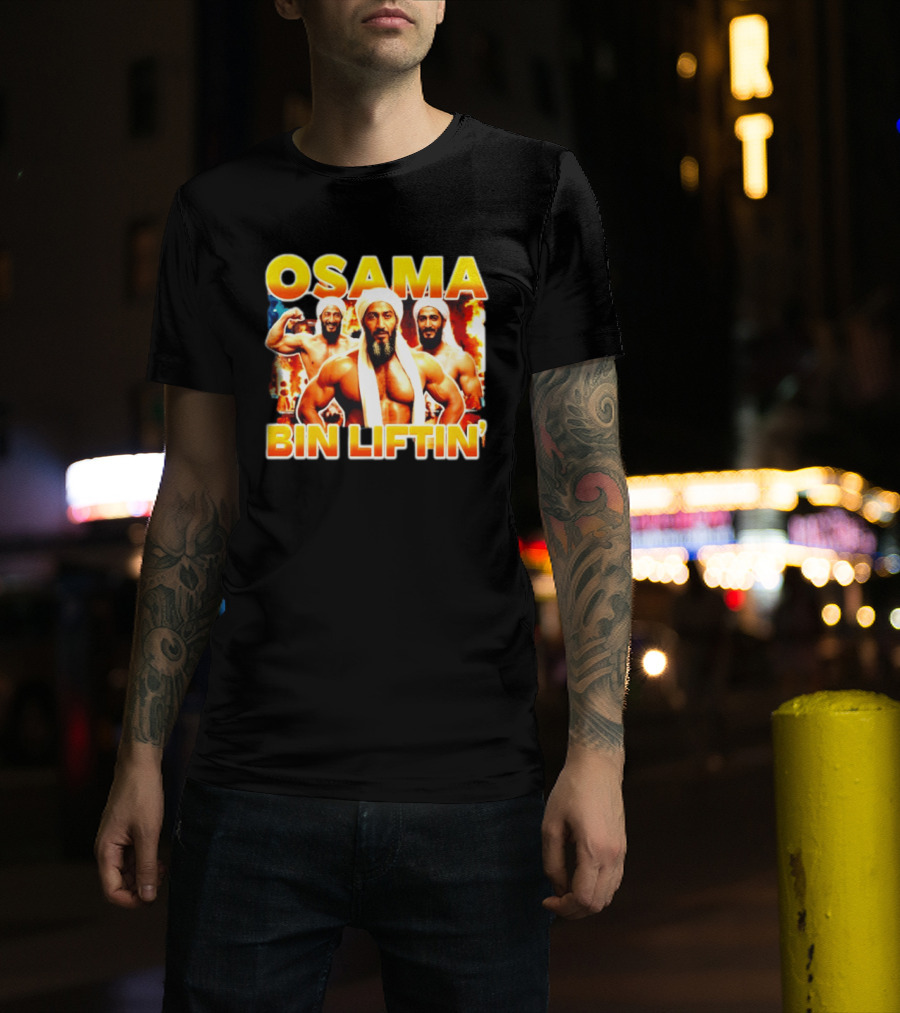 Osama Bin Liftin' Muscular Trio With Turbans And Explosive T-Shirt