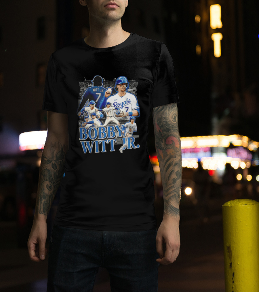 Kansas City Royals Bobby Witt Jr Multiple Poses Collage T-Shirt