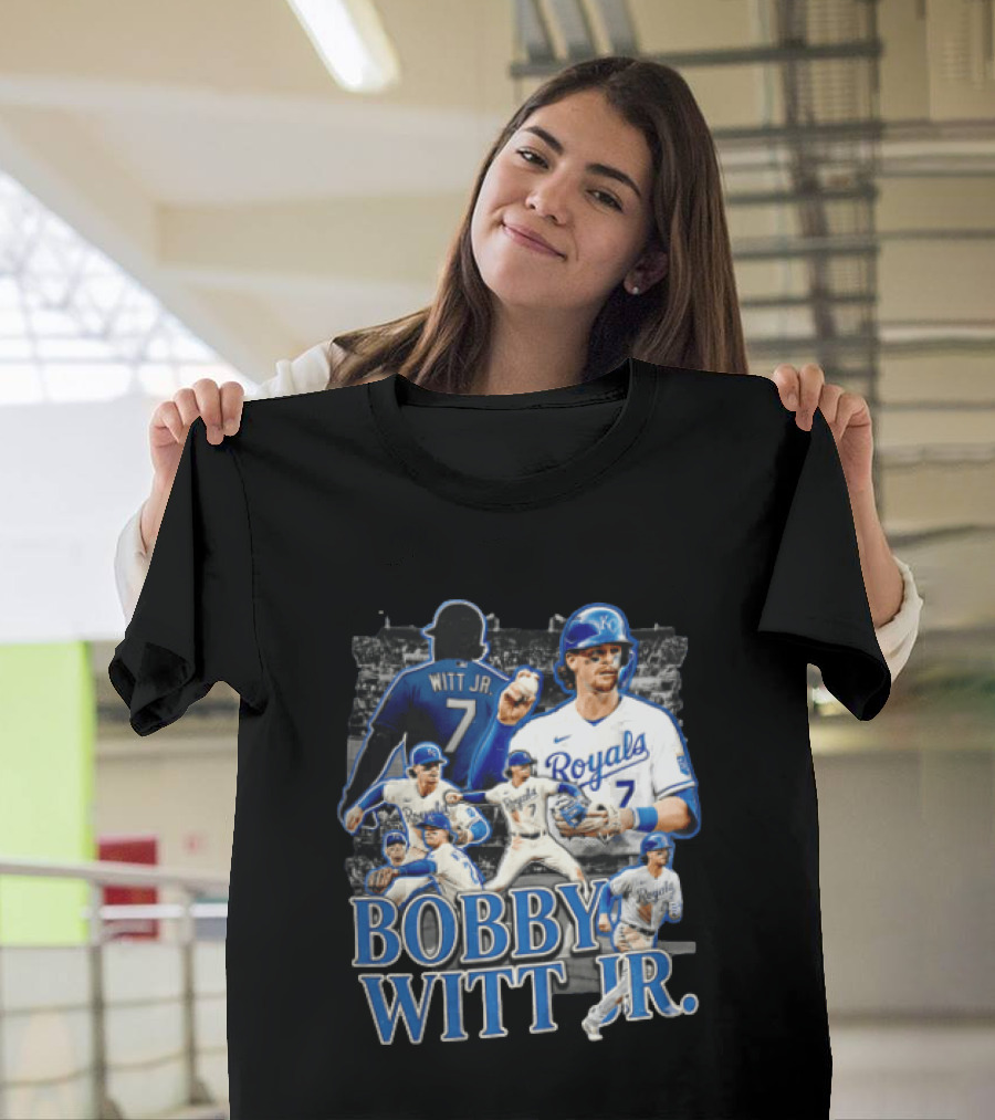 Kansas City Royals Bobby Witt Jr Multiple Poses Collage T-Shirt
