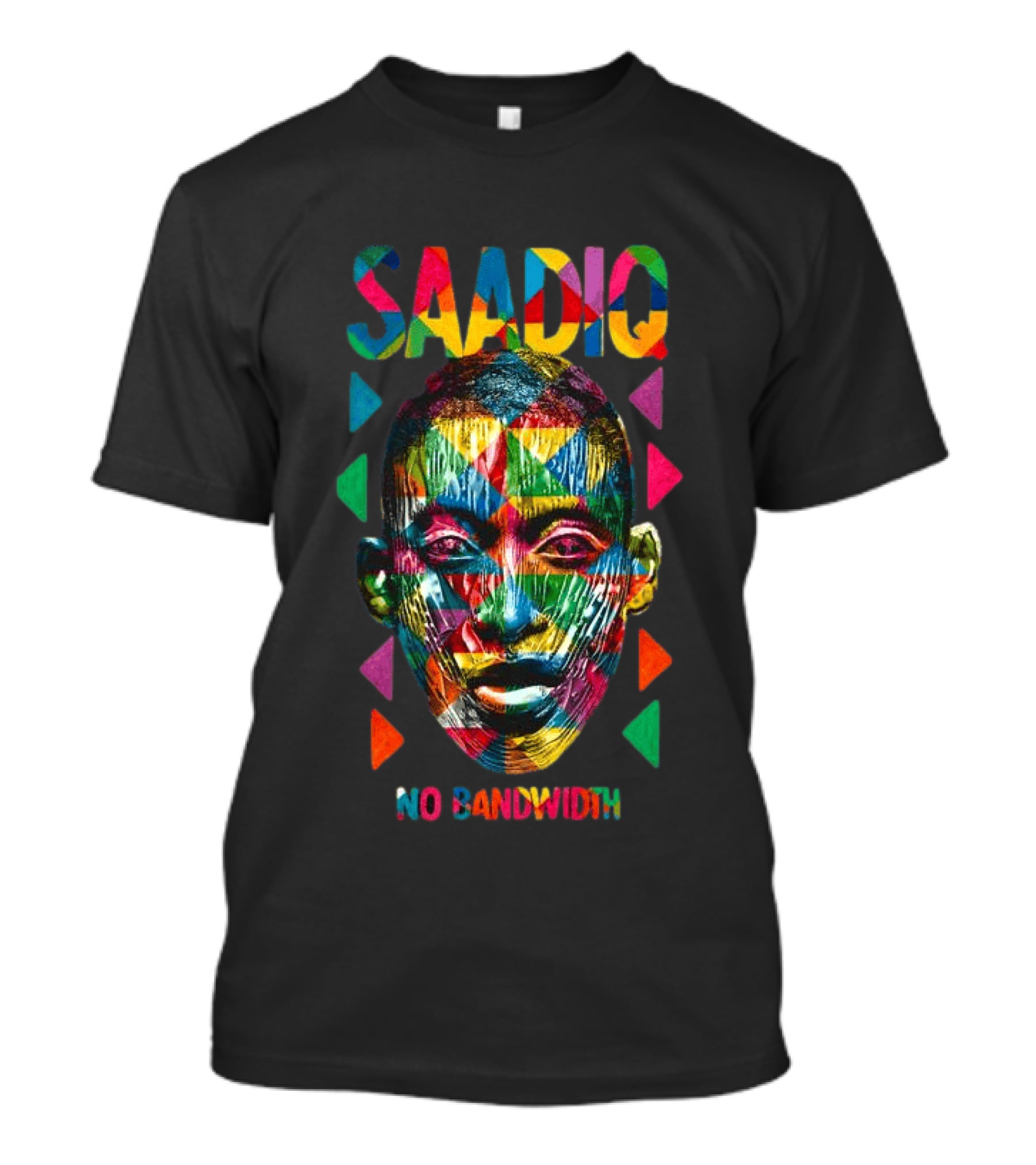 SAADIQ Colorful Geometric Face No Sandwich T-Shirt