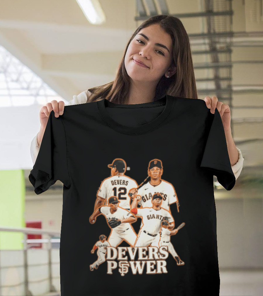 San Francisco Giants Devers Power Baseball Player Action Poses T-Shirt