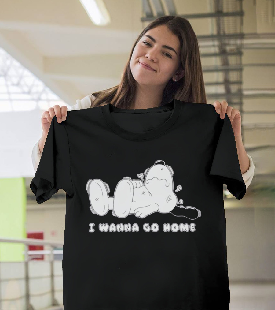 Peanuts Snoopy I Wanna Go Home Charlie Brown T-Shirt