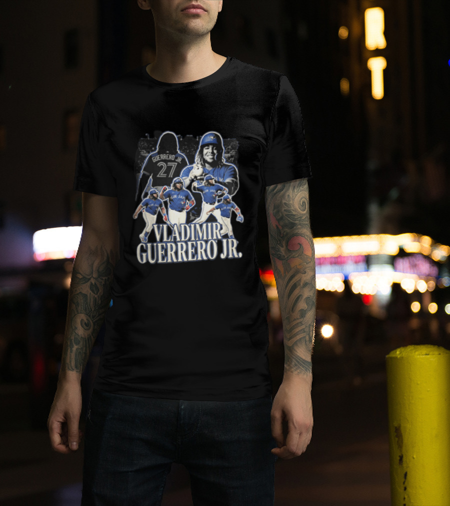 Toronto Blue Jays Vladimir Guerrero Jr. Baseball Player Collage T-Shirt