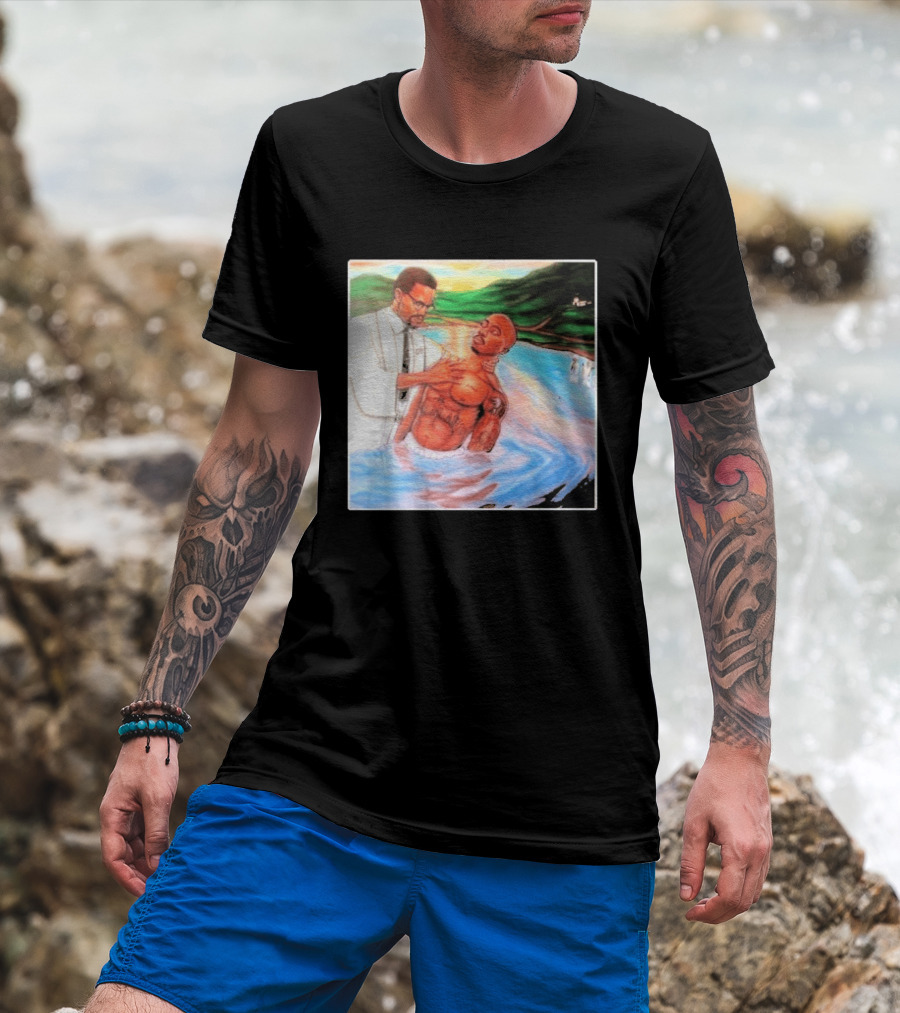 Tupac Shakur Baptism Imagery With Spiritual Symbolism T-Shirt