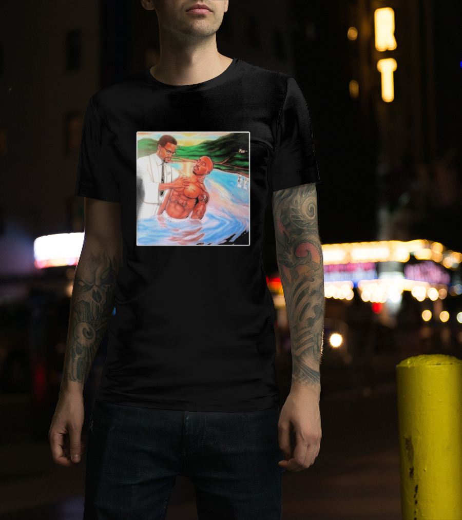 Tupac Shakur Baptism Imagery With Spiritual Symbolism T-Shirt