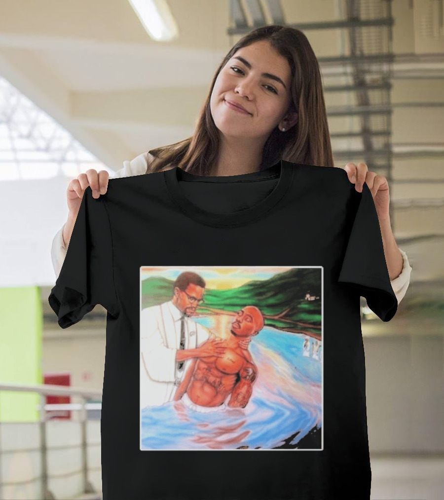 Tupac Shakur Baptism Imagery With Spiritual Symbolism T-Shirt