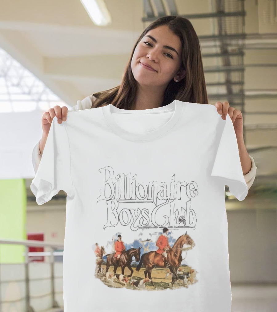 Billionaire Boys Club Equestrian Scene With Hunting Riders And Dogs T-Shirt