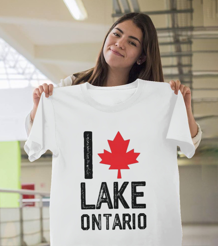 I Love Lake Ontario Maple Leaf Canada T-Shirt
