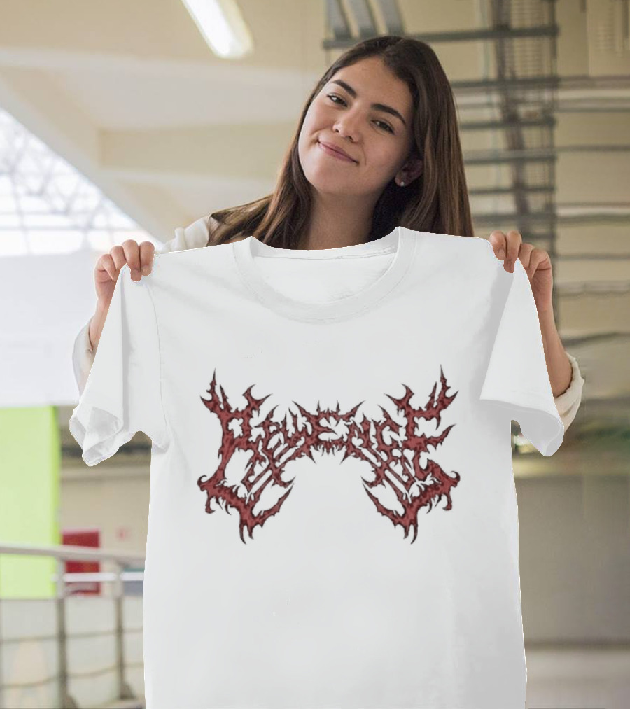 Revenge Red Dripping Gothic Relic Cement T-Shirt