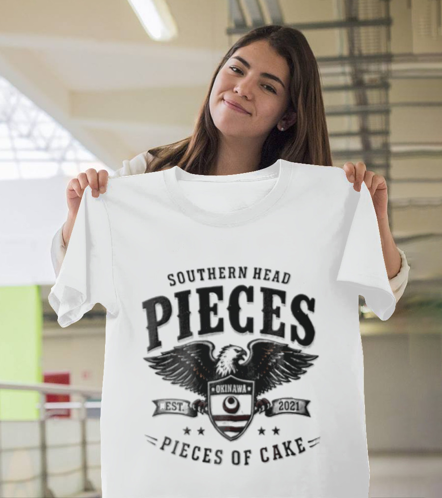 Southern Head Pieces Bald Eagle Spreading Wings Shield Pieces Of Cake 2021 T-Shirt