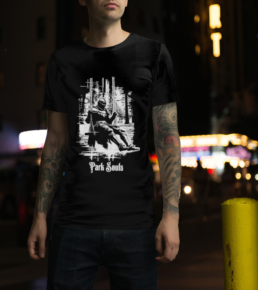 Armored Knight Park Souls Iconic Medieval Warrior T-Shirt