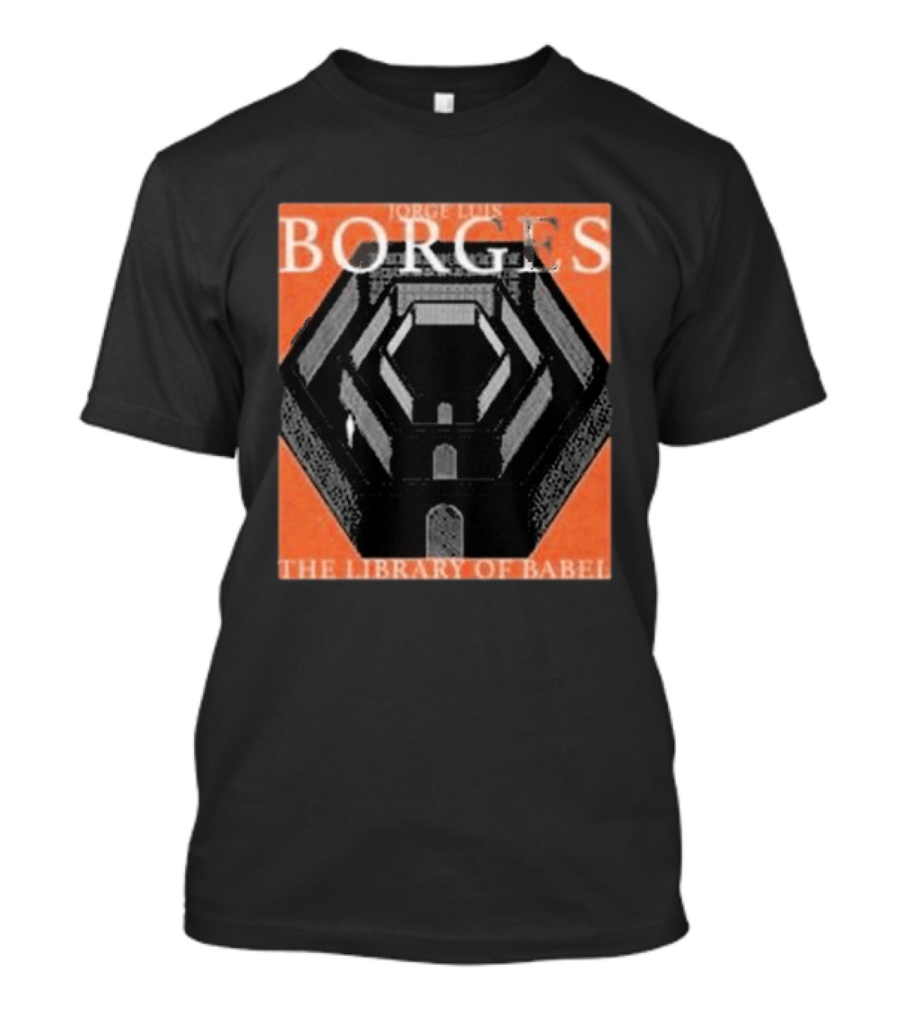 Jorge Luis Borges The Library Of Babel Enter The Night Gallery T-Shirt