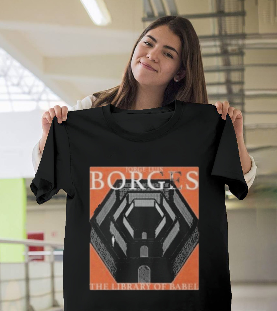Jorge Luis Borges The Library Of Babel Enter The Night Gallery T-Shirt