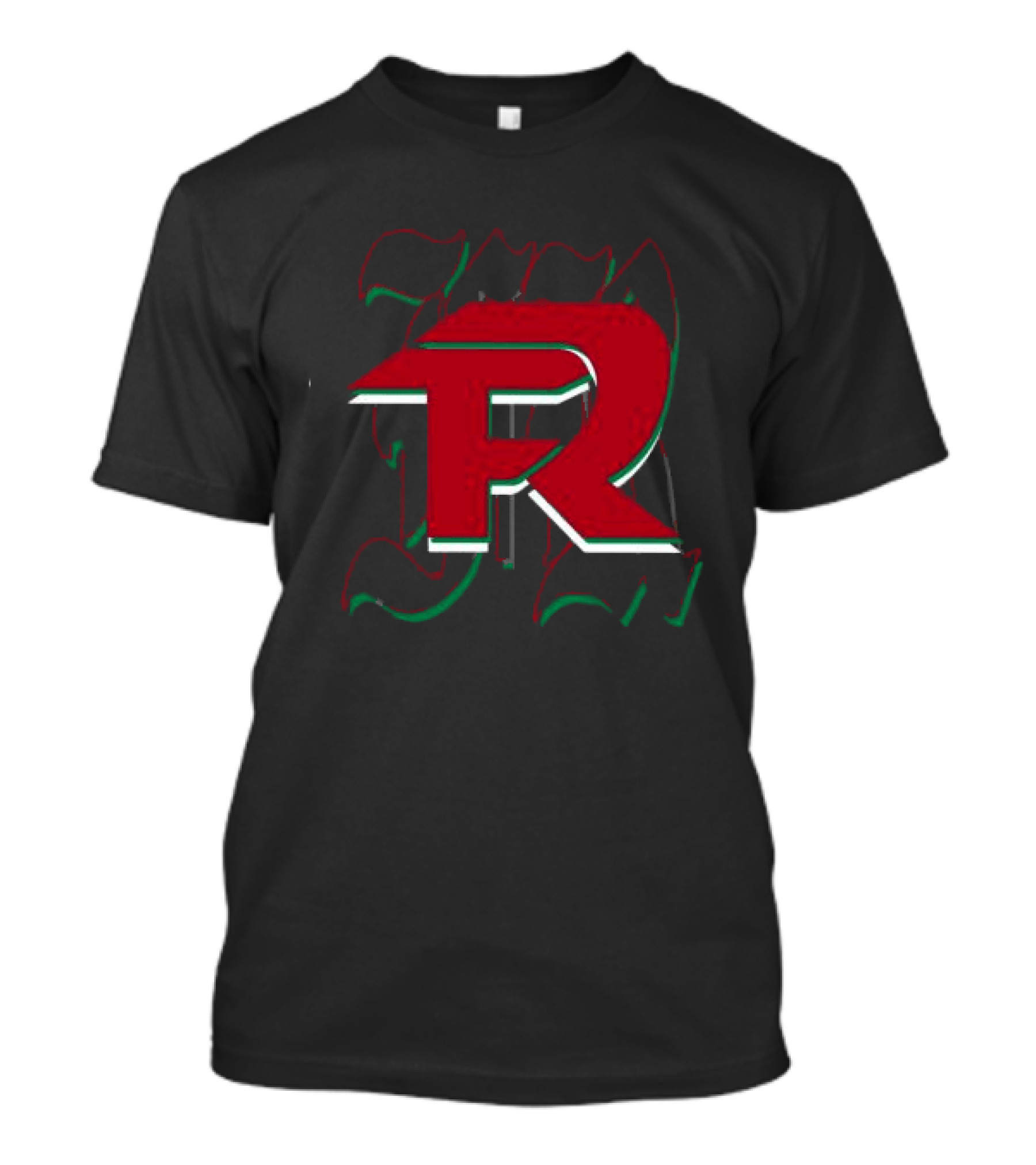 Fuerza Regida En Vivo Black FR Red And Green Mexican Flag T-Shirt