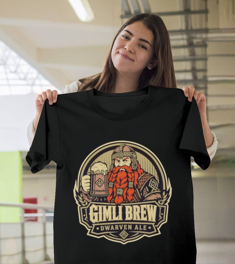 Gimli Brew Dwarven Ale Beer Mythical Fantasy Adventure T-Shirt