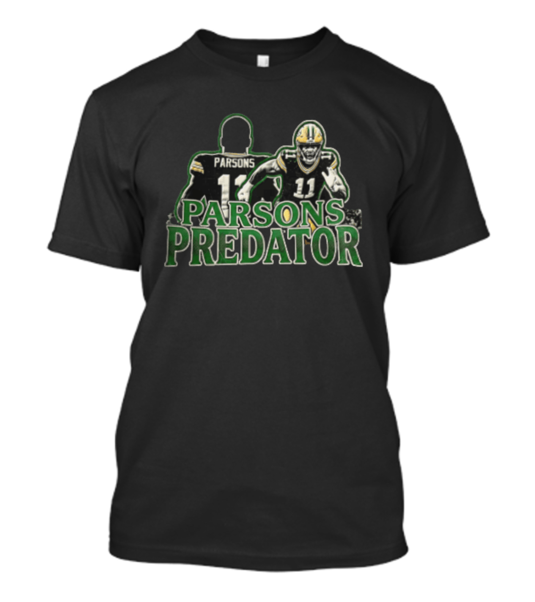 Green Bay Packers Parsons Predator Football Player Running T-Shirt