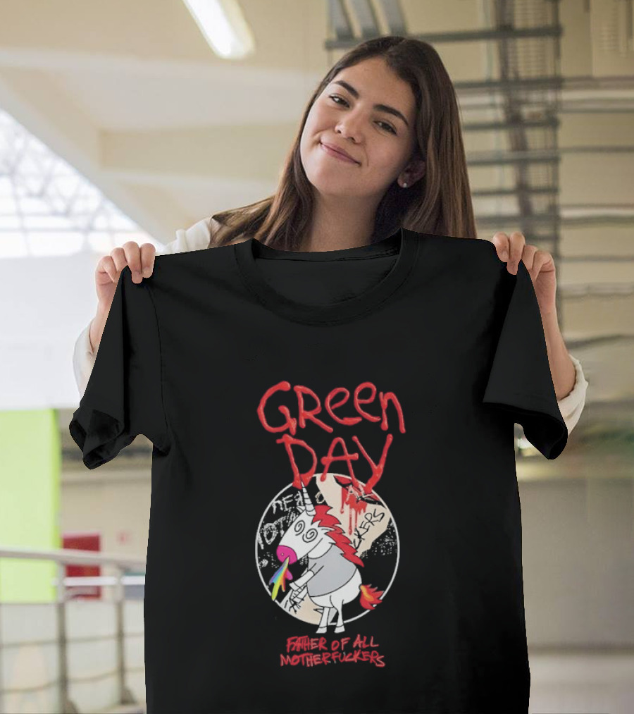Green Day Father Of All Motherfuckers Unicorn Rainbow Cupcake T-Shirt