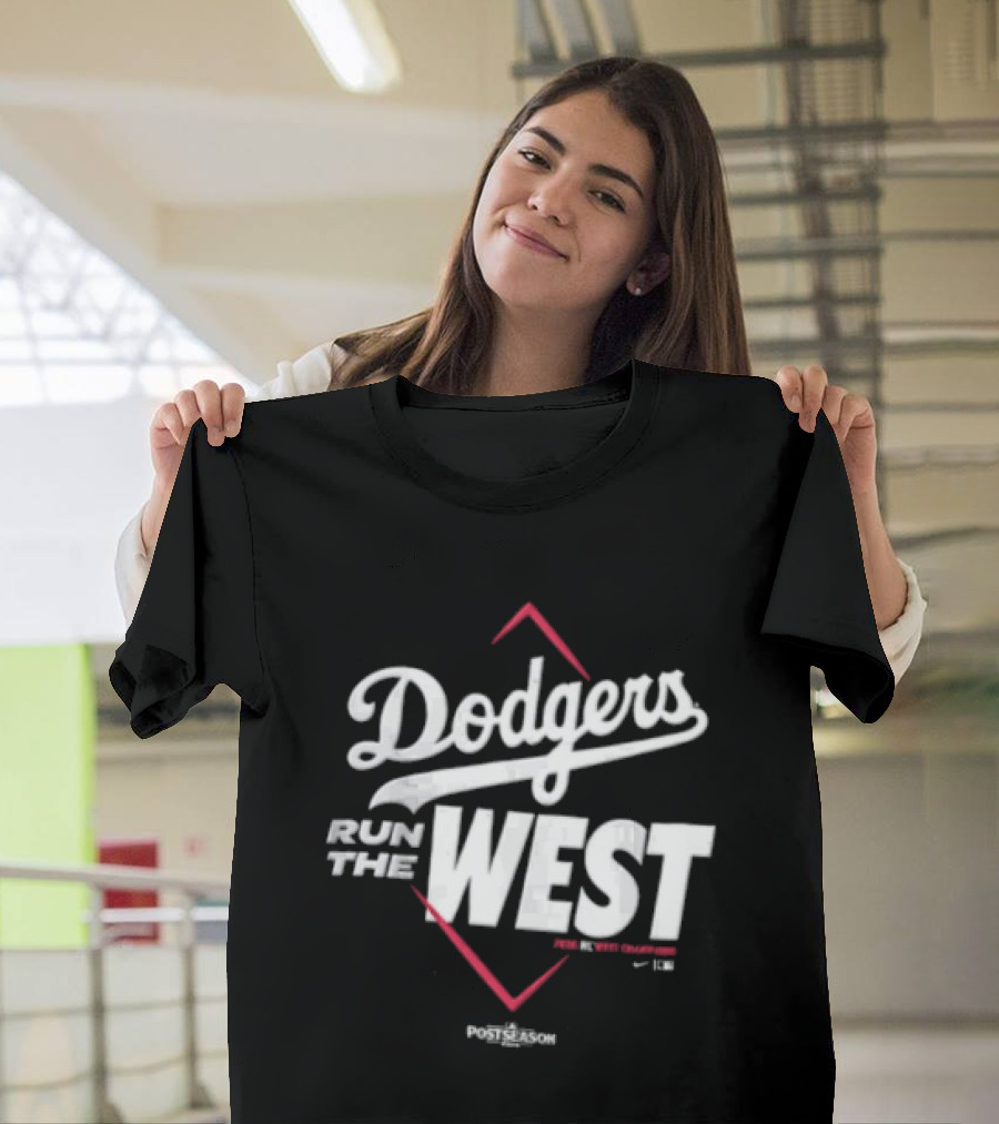 Dodgers Run The West MLB Diamond T-Shirt