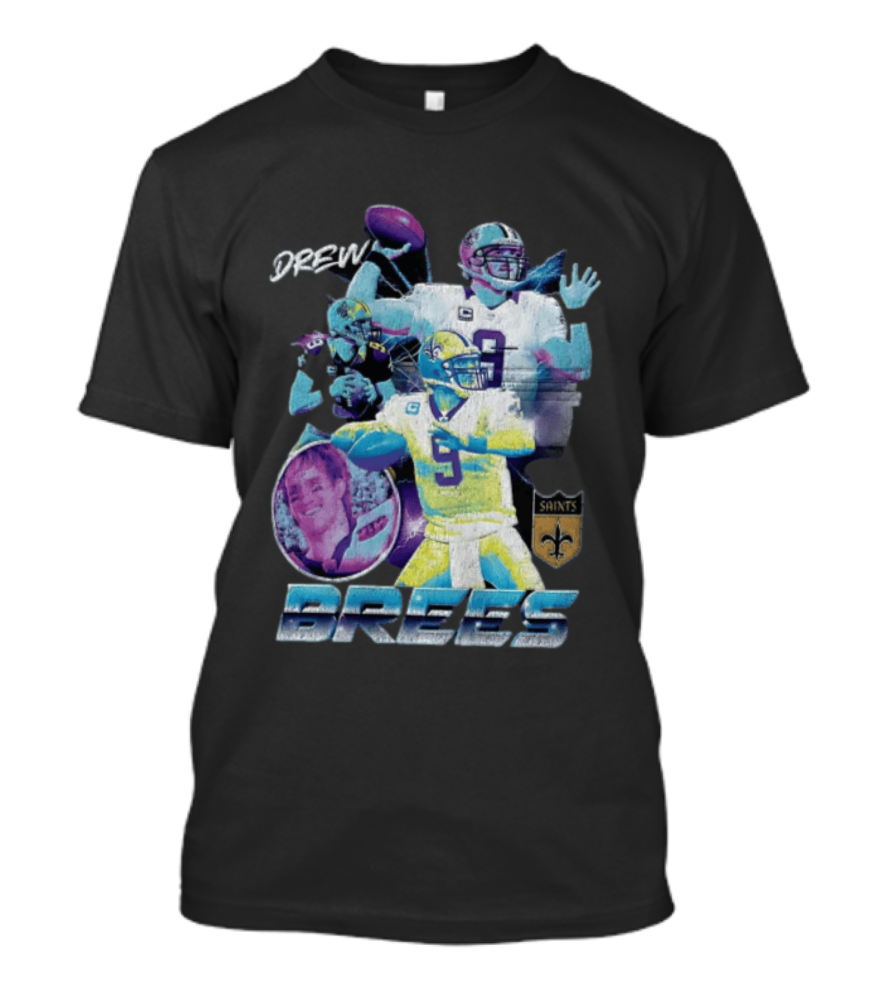 Drew Brees New Orleans Saints Pro Football Hall Of Fame 2026 Collage Saints T-Shirt
