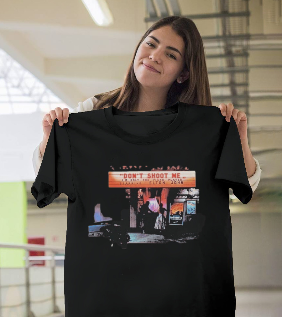 Elton John Don't Shoot Me I'm Only The Piano Player Starring Album Cover T-Shirt