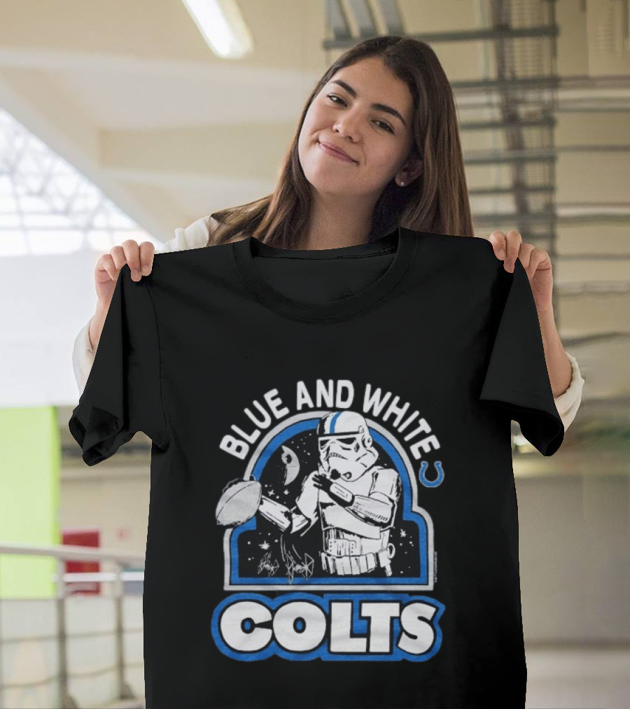 Blue And White Colts Star Wars Stormtroopers T-Shirt